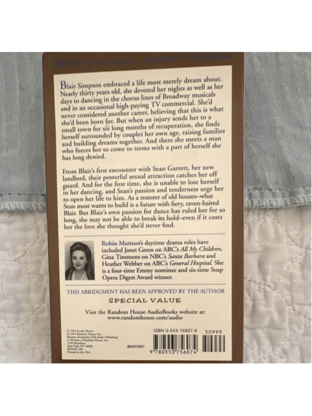 Sandra Brown Heaven's Price Abridged Audiobook Cassette Special Value 1994